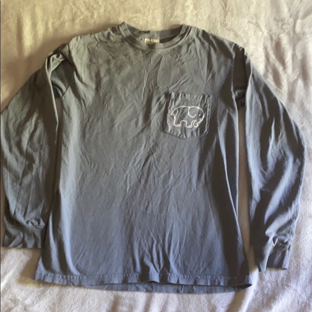 Blue-Grey Ivory Ella Long Sleeved Shirt!
